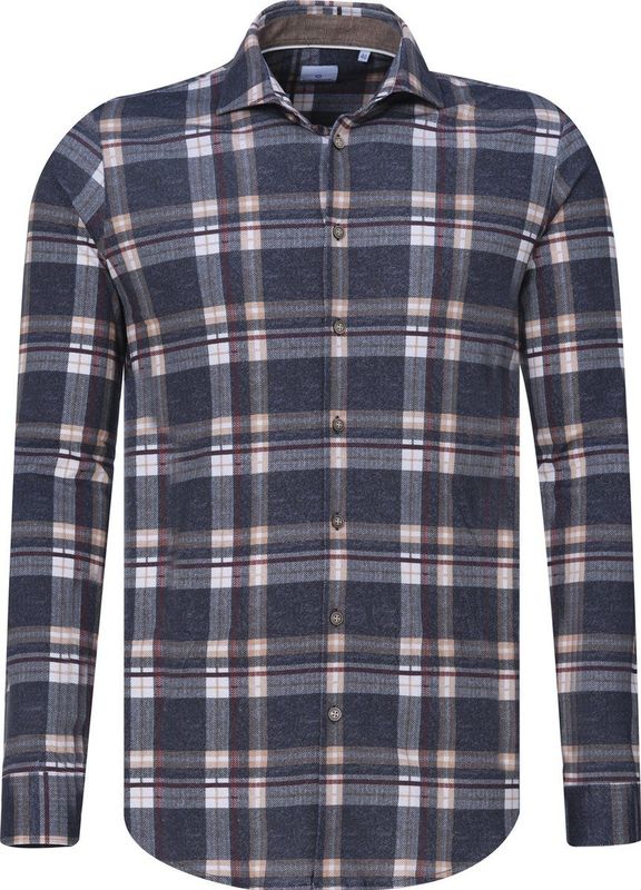 Blue Industry - Casual Overhemd - Bruin Geruit - Katoen