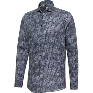 Blue Industry - Casual Overhemd - Donkerblauw - Katoen