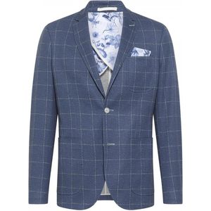 Blue Industry - Colbert - Blauw - Geruit - Polyester/Katoen