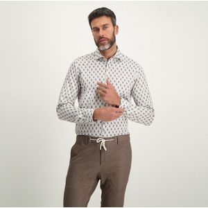 Blue Industry - Casual Overhemd - Bruin - Katoen - Bloemenprint