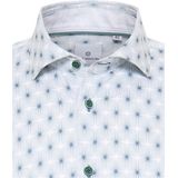 Blue Industry - Casual Overhemd - Lichtblauw - Slim Fit - Geprint