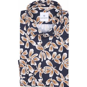 Blue Industry Bloemenprint stretch shirt