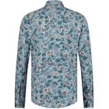 Blue Industry - Casual Overhemd - Groen - Katoen - Bloemenprint