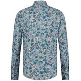 Blue Industry - Casual Overhemd - Groen - Katoen - Bloemenprint