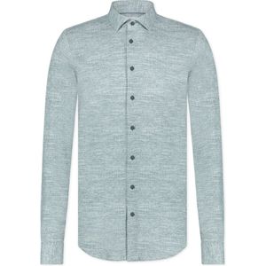 Blue Industry - Casual Knitted Shirt - Blauw - Katoen