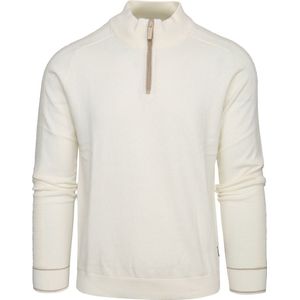 Blue Industry - Half Zip Trui - Ecru - Schipperstrui