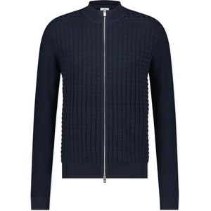 Blue Industry - Structuur Gebreid Rits Vest - Uni Kleur