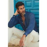 Blue Industry - Casual Overhemd - Blauw - Katoen