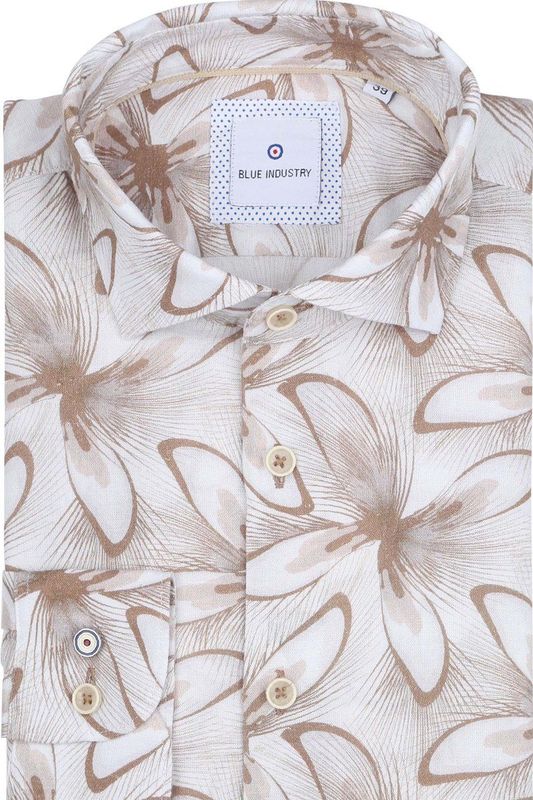 Blue Industry Print overhemd bloem |