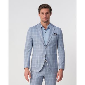 Blue Industry Blazer Ruit Mid Blauw - Heren
