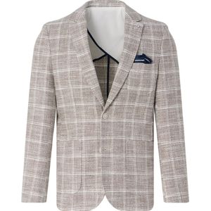 Blue Industry - Cotton Linnen Colbert - Modern Fit - Ruit Dessin