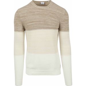 Blue Industry Pullover Strepen Beige - Heren - Pullovers