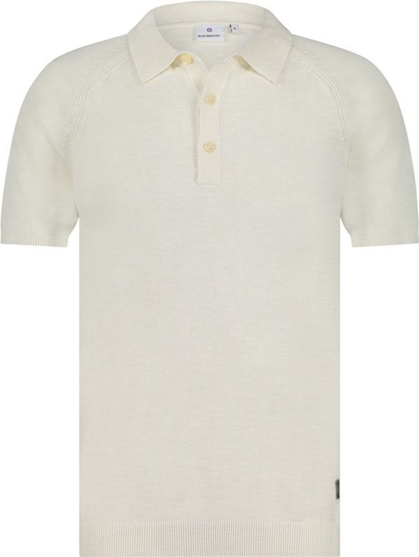Blue Industry - Poloshirt - Wit - Katoen - Korte Mouwen