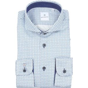 Blue Industry Overhemd Cirkels Blauw - Maat 40 - Heren - Overhemden Casual