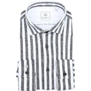 Blue Industry Overhemd Streep Grijs - Maat 41 - Heren - Overhemden Casual