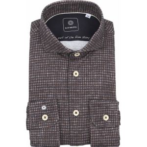 Blue Industry - Mini-ruit Overhemd - Blauw - 100% Katoen