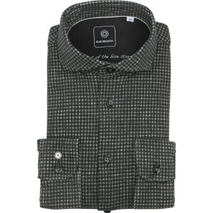 Blue Industry Overhemd Print Olijf - Maat 38 - Heren - Overhemden Casual