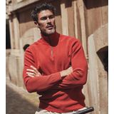 Blue Industry - Luxe Half-Zip Pullover - Blauw - Chenille Garen