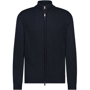 Blue Industry - Effen Trui - Donkerblauw - Mix van Nylon, Wol en Acryl