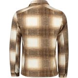 Blue Industry - Ruitmotief Overshirt - Blauw - Wol Menging