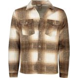 Blue Industry - Ruitmotief Overshirt - Blauw - Wol Menging