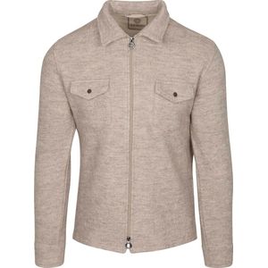 Blue Industry overshirt beige gemeleerd slim fit