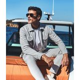 Blue Industry Overshirt - Grijs - Slim Fit met Ritssluiting