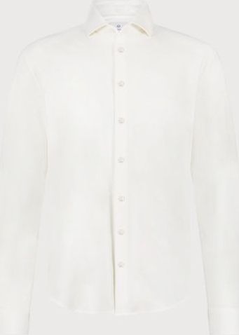 Blue Industry Casual Heren Overhemd Wit