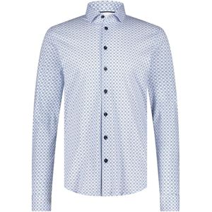 Blue Industry - Geometric Print Overhemd - Blauw - 100% Katoen