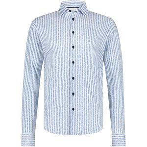 Blue Industry - Basic Gestreept Overhemd - Blauw - 100% Katoen
