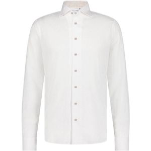 Blue Industry - Overhemd - Wit Gemêleerd - Linnen Katoen