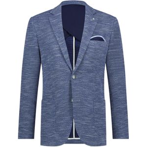 Blue Industry - Gebreide Structuur Colbert - Blauw - Katoen-Polyester