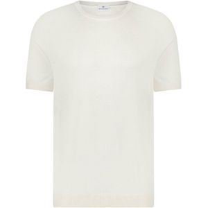 Blue Industry - Luxe Basic Knitted T-Shirt - Blauw - Katoen