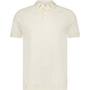 Blue Industry - Basic Knitted Polo - Blauw - Katoen/Tencel/Zijde