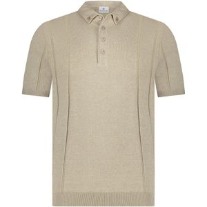 Blue Industry - Polo - Beige - 76% Viscose 24% Nylon - 4 Knoop Structuur