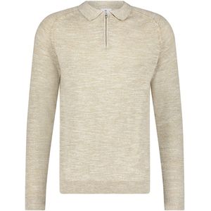 Blue Industry - Polo - Beige - Katoen/Acryl - Lange Mouwen