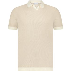 Blue Industry poloshirt korte mouw beige