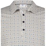 Blue Industry - Microprint Polo - Blauw - Katoenblend