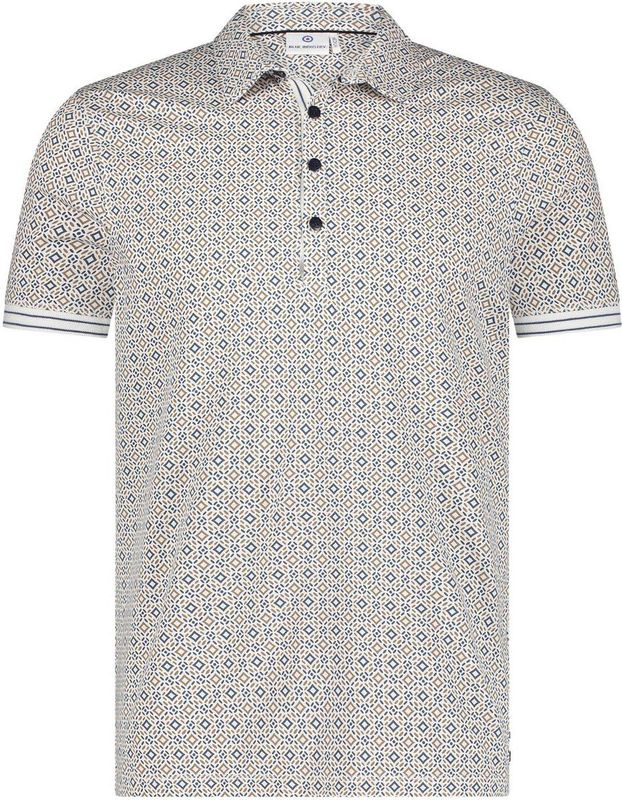 Blue Industry - Microprint Polo - Blauw - Katoenblend