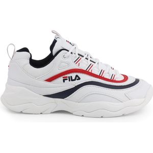 Fila Ray Low Sneakers Dames - White/Fila Navy/Fila Red  - Maat 40