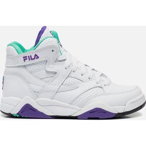 Fila - Witte Veterschoenen - Dames - Leer - Met Contrasterende Accenten