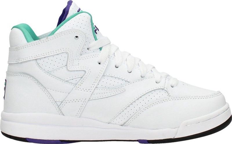 Fila - Witte Veterschoenen - Dames - Leer - Met Contrasterende Accenten