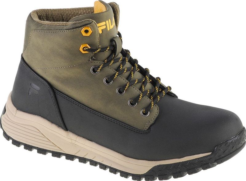 FILA - Lance Xxi - Dameslaarzen - Black-Olive Night - Synthetisch Nubuckleer
