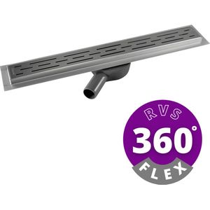 CityLine douchegoot - RVS - 60 cm - Flex uitloop - Standaard rooster