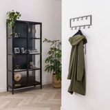 Fraaai - Kapstok - Zwart - Industrieel - 9 Haken - 50 cm