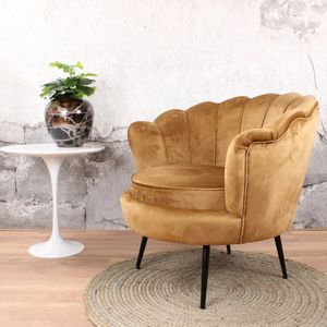 DS4U Feliz fauteuil velvet goud - goud Multi-materiaal 6005-GO19
