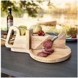 MikaMax - Worst Guillotine - RVS Mes - Bamboe - 30 x 19cm