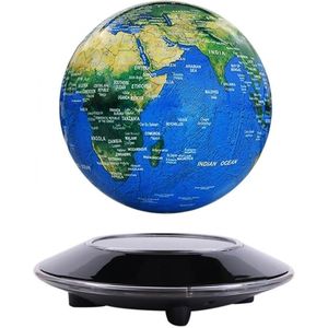 MikaMax Magnetisch Zwevende Wereldbol - Globe - Kantoor Decoratie -  Wereldbol Met Verlichting - Wereldkaart - 360 Graden