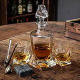 MikaMax - Twisted Whiskey Karaf - Whiskey Set - Incl. 2 Glazen en Whisky Stones - Inhoud 1L