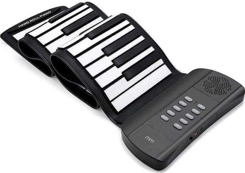 MikaMax - Oprolbaar Keyboard - Digitale Piano - 61 Toetsen - Incl. Opbergtas